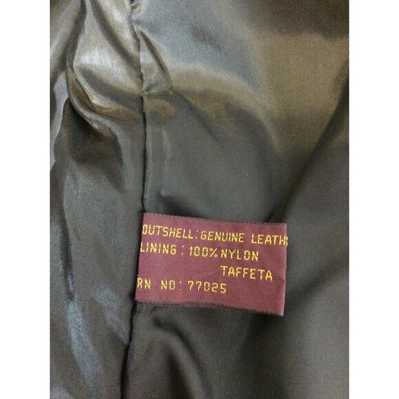 Vintage Exotic Fashions Women's Genuine Leather Jacket Snap Closure Black Large - Picture 10 of 10
